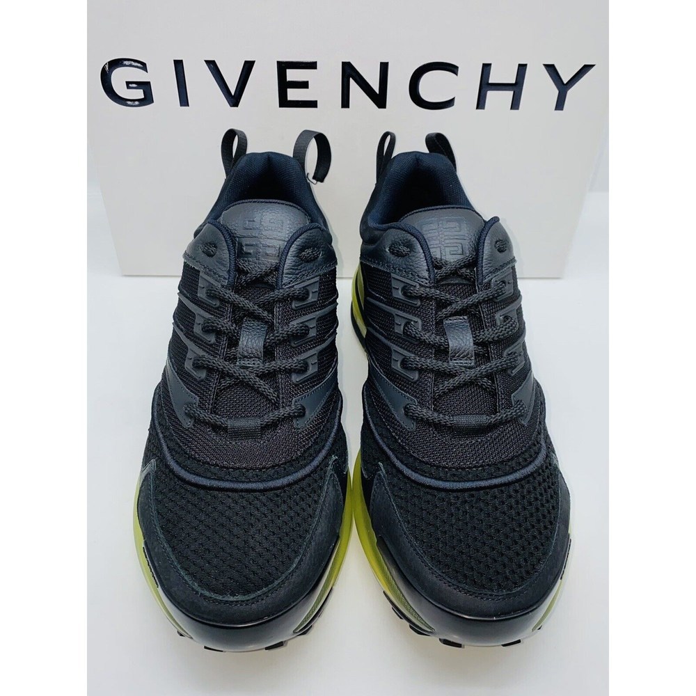 GIVENCHY Men's GIV 1 Leather and Mesh Sneakers Black EUR 43.5 / US 10.5 - Picture 3 of 11